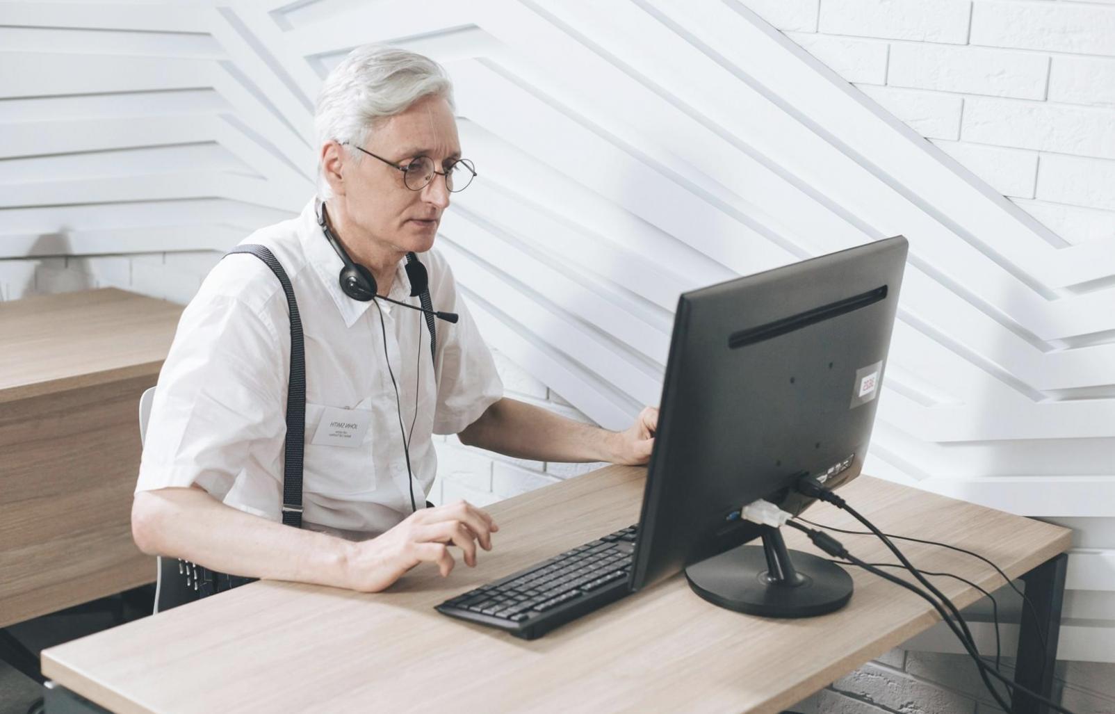Network equipment installation showing organized cable management and professional setup in a modern office environment